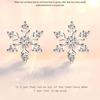 Silver Snowflake Stud Earrings Womens Girls Jewellery Xmas Gift Jewelry Elegant