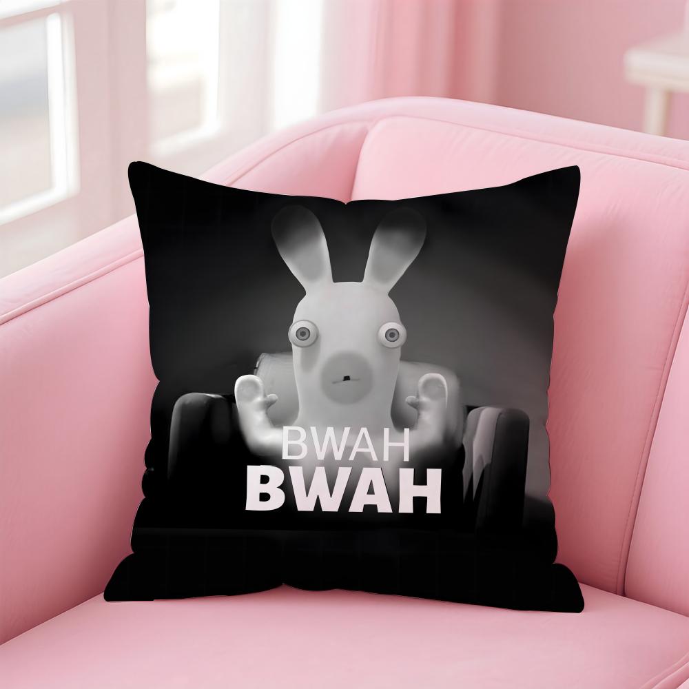 Чехол на подушку R-Rabbids I-Invasion для дома и автомобиля, многоцелевой, двусторонний, мягкий и прочный, для повседневного использования
