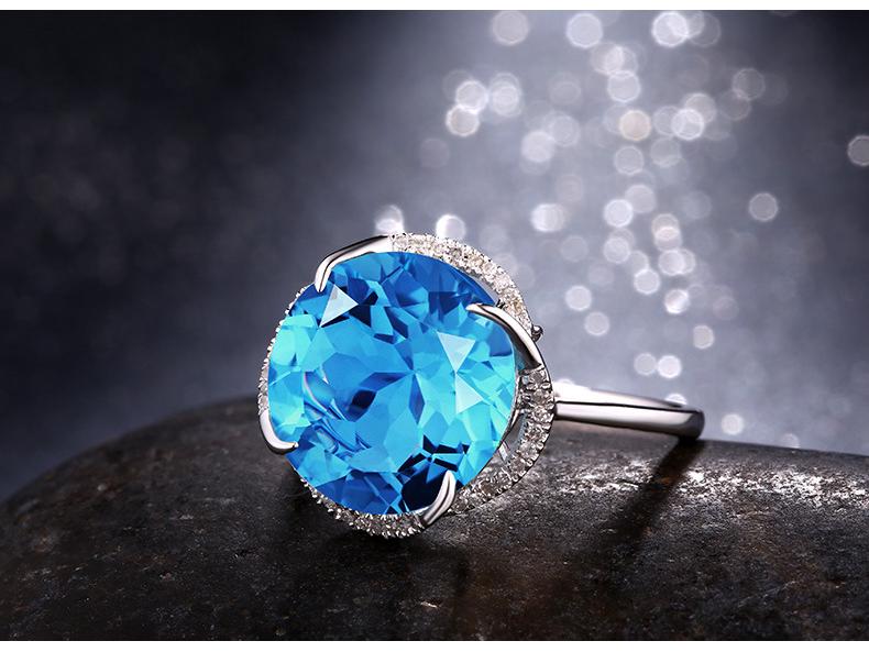 Посеребренное золотом кольцо с аметистом и голубым топазом для женщин