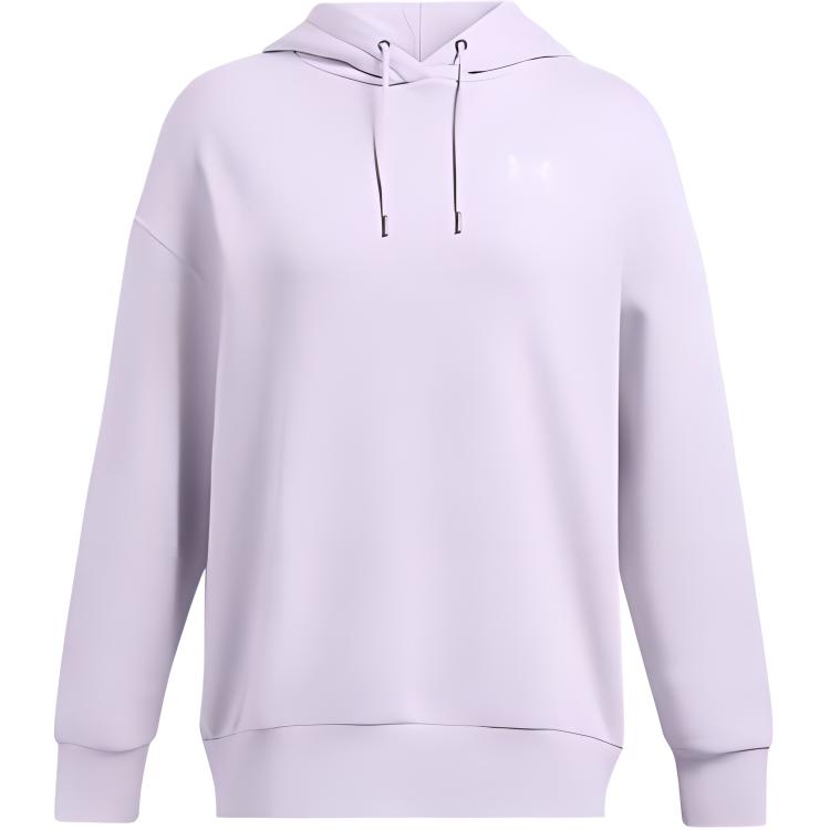 Under Armour Свободная, однотонная, с длинным рукавом, женская толстовка Essential Comfortable Loose, светло-фиолетовая 1379495-535