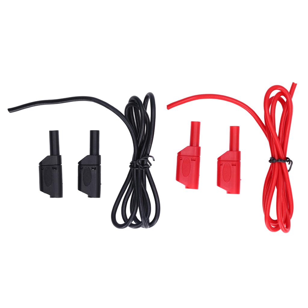 Banana Test 4mm Male To Male 32A 1000V Red Black Set Kit for Battery Electricity