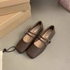 Shoes for Women Mary Janes Women's Flats Casual Daily Flats Women Shallow Square Toe Buckle Strap Soft Bottom Shoes Female