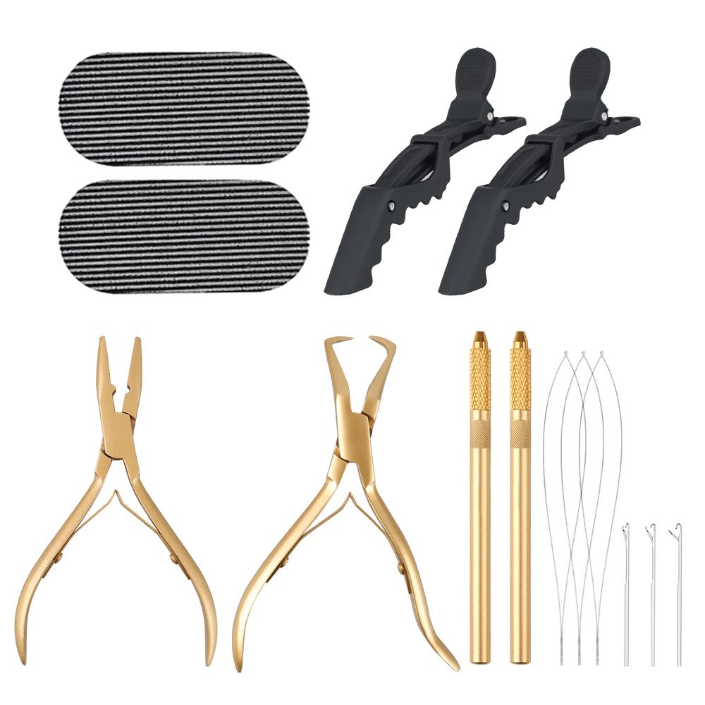Наборы плоскогубцев для наращивания волос, плоскогубцы, заколки для волос из кожи аллигатора для наращивания перьев, вытягивание игл для наращивания волос