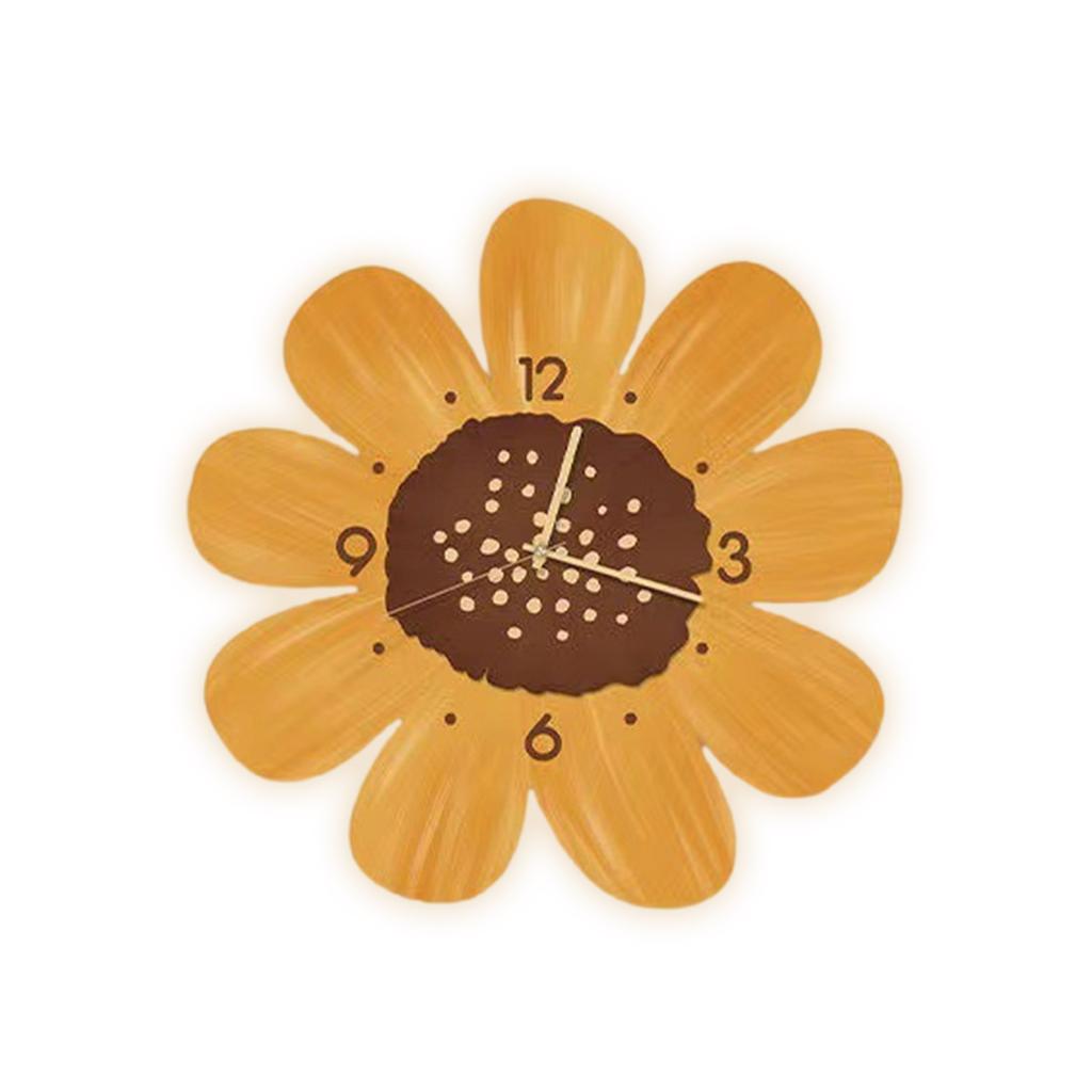 Креативные Цветочные Декоры Настенные Часы со Встроенной Подсветкой Идеально Подходят для Спален Гостиной Настенные Часы на Батарейках
