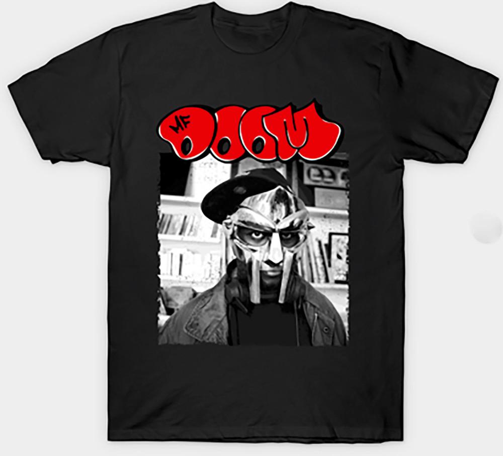 MF DOOM Короткий рукав Мужская Унисекс S-3XL Черная Фанатская футболка Унисекс