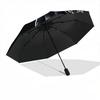1pc Black Bow Ribbon Lace Automatic Opening and Closing Folding Umbrella with 8 Iron Ribs - Portable, Foldable for Travel yy251124130