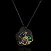 Metal Diamond Geometric Gem Necklace New Style French High End Simple Retro Pendant