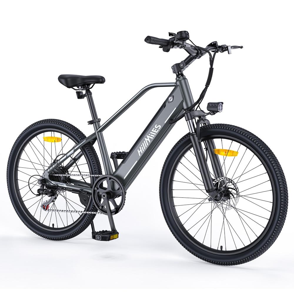 HillMiles MileTrail 1 Электровелосипед: Запас хода 120 км (PAS), Гидравлические тормоза, 26-дюймовые колеса, 250-ваттный мотор - Для города и горного туризма