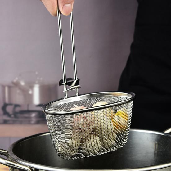 Ложка-дуршлаг Быстро сливает Не деформируется Конструкция с крючком Скиммер Не опрокидывается Нержавеющая сталь