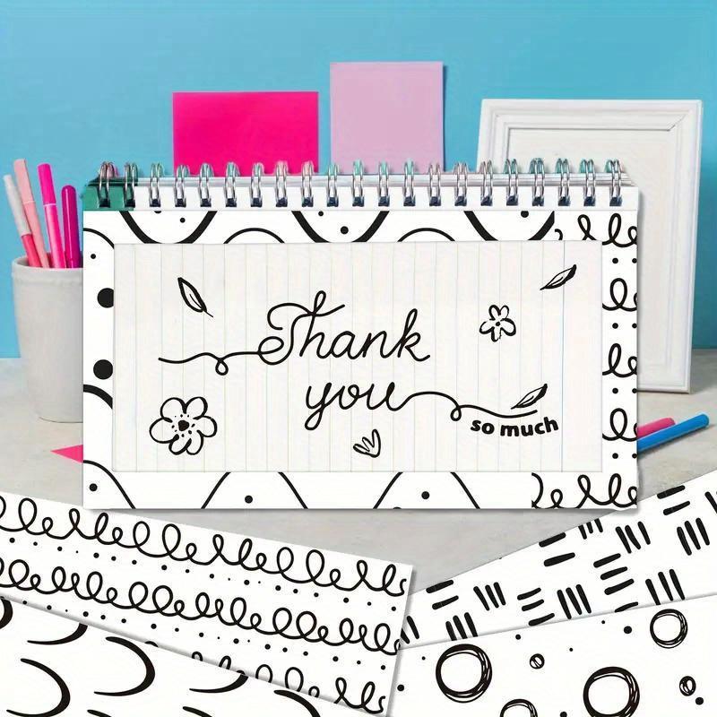 Набор декоративной фоновой бумаги 24 шт. - Черно-белая абстрактная графика для скрапбукинга, журнала и украшения поделок