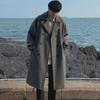 Men's Mid-Length Double-Breasted Wool Coat with Suit Collar