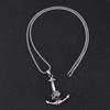 Карибский пиратский якорь, череп, мужские подвески, ожерелья, цепочка из нержавеющей стали, персонализированное ожерелье, ювелирные изделия, подарки PD0050