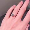 1 Carat Simulated Moissanite Ring Women'S Fashion Light Luxury Simple Six-Claw Diamond Ring Marriage Proposal Ring Opening Adjustable