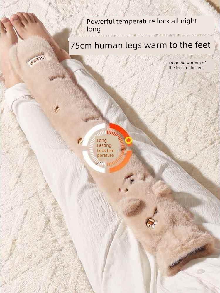 Extra-Long Water-Filled Hot Water Bottle for Winter, Large Size for Bed, Extra-Large Ultra-Long Strip Warm Water Bag, Anti-Explosion Device for