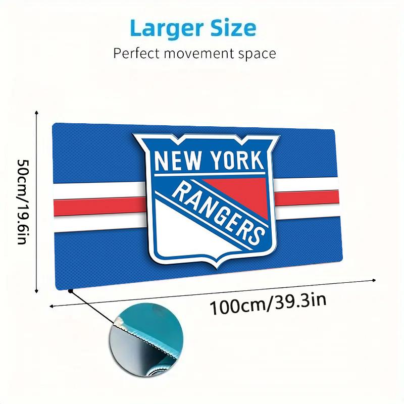 New York Rangers Print Cushion Non-slip Laptop Tablet Big Mousepad XXL Mat Mini PC Playmat With Lock edge