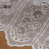 Lightweight Sheer Half Drapes White Lace Kitchen Curtain, Rustic Floral Over Sink Short Small Curtains for Rental House Scalloped Cafe Curtain Living