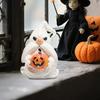 Halloween Resin Gnome Statue Small Gnome Ghost Figurine Halloween Cartoon Standing Ghost Ornament for Home Office Decor