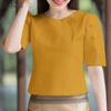 Женская повседневная летняя блузка с круглым вырезом и коротким рукавом