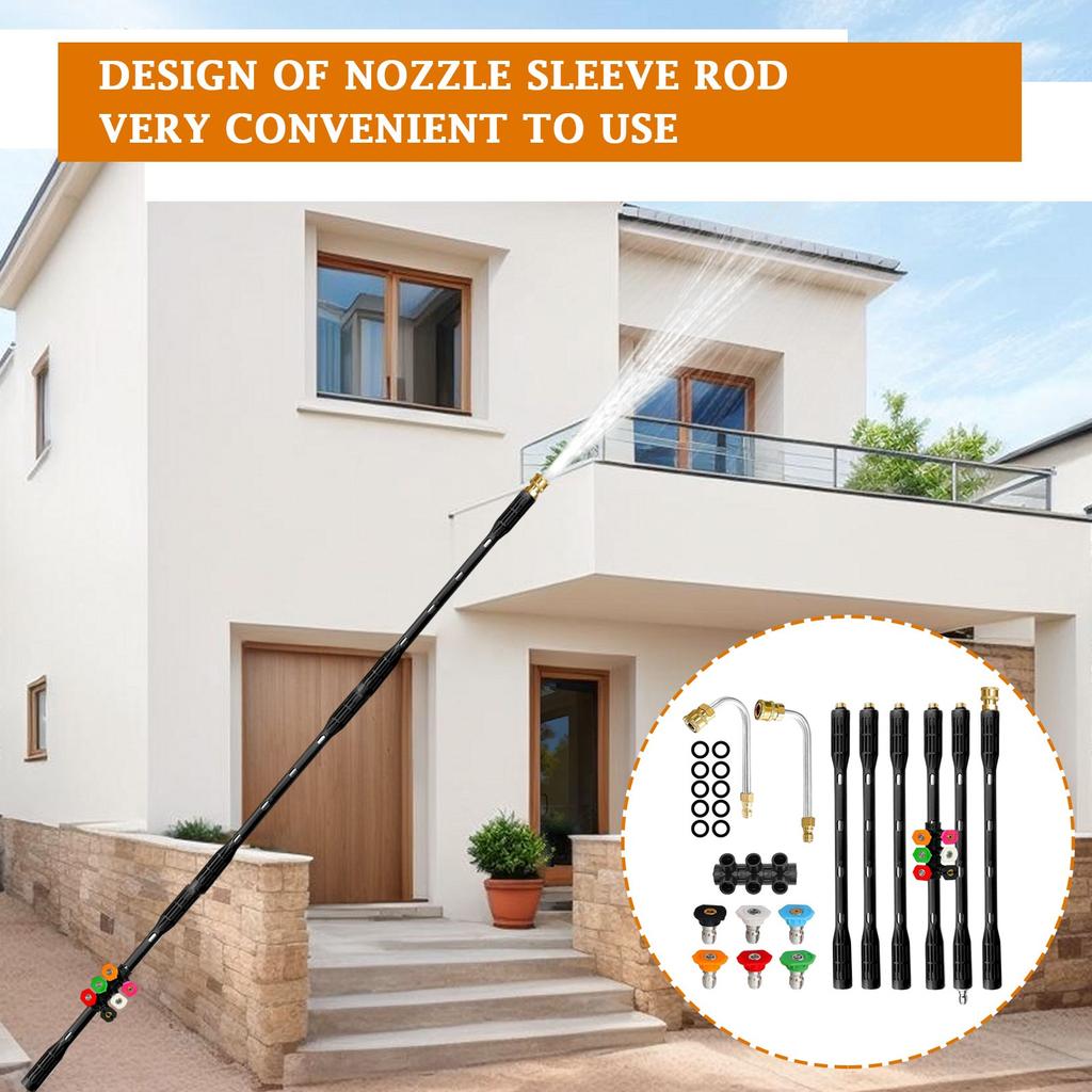 Очиститель высокого давления Удлинительный стержень для очистки под высоким давлением 1/4 Быстровставляемая изогнутая насадка для стержня
