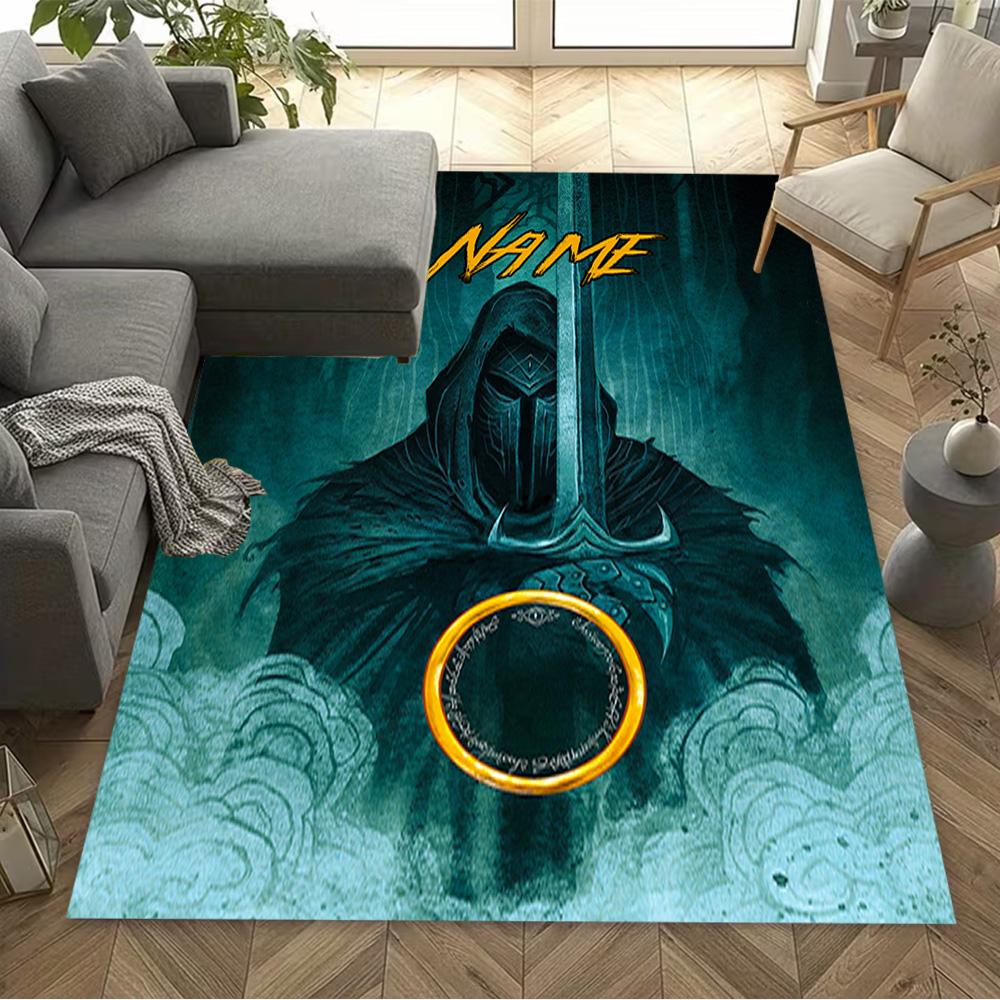 Sword Legend Customize Your Name Floor Rug Office Rug Perfect for Study room Living Rooms Balcony Outdoor Anti-slip Rug Decorate Offices