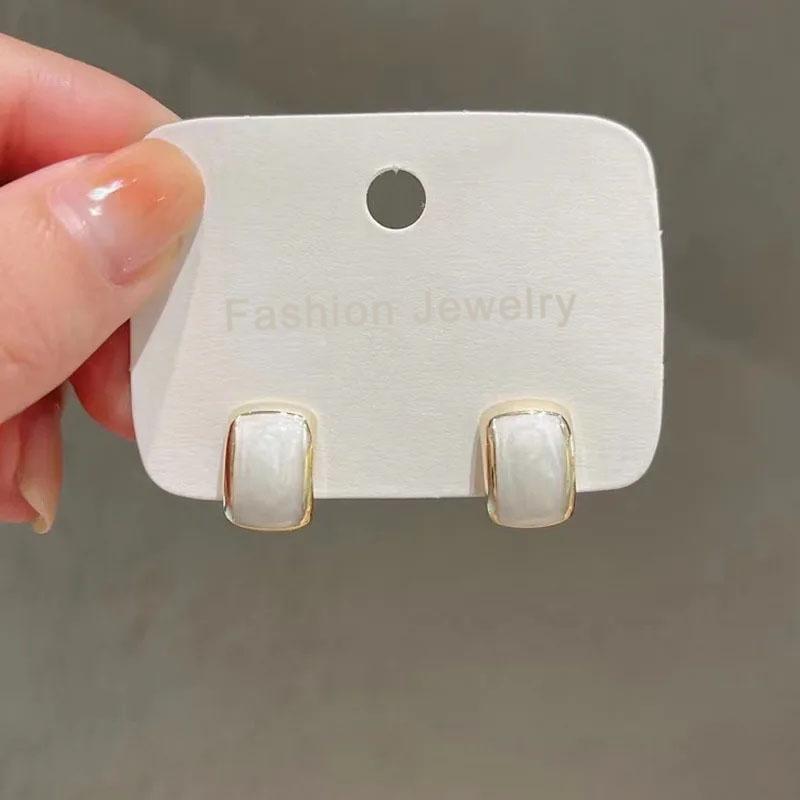 Новые шикарные эмалированные женские серьги-гвоздики, крошечные серьги C-образной формы, металлические шпильки золотого цвета, корейские модные украшения для ушей aretes de mujer