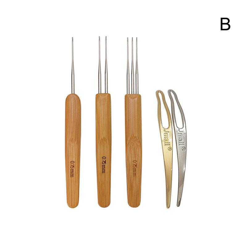 5/7/8/9 шт. набор крючков с изогнутой защелкой, игла для вязания крючком, инструмент для дредов, крючки для вязания, инструмент для наращивания волос, инструмент для плетения