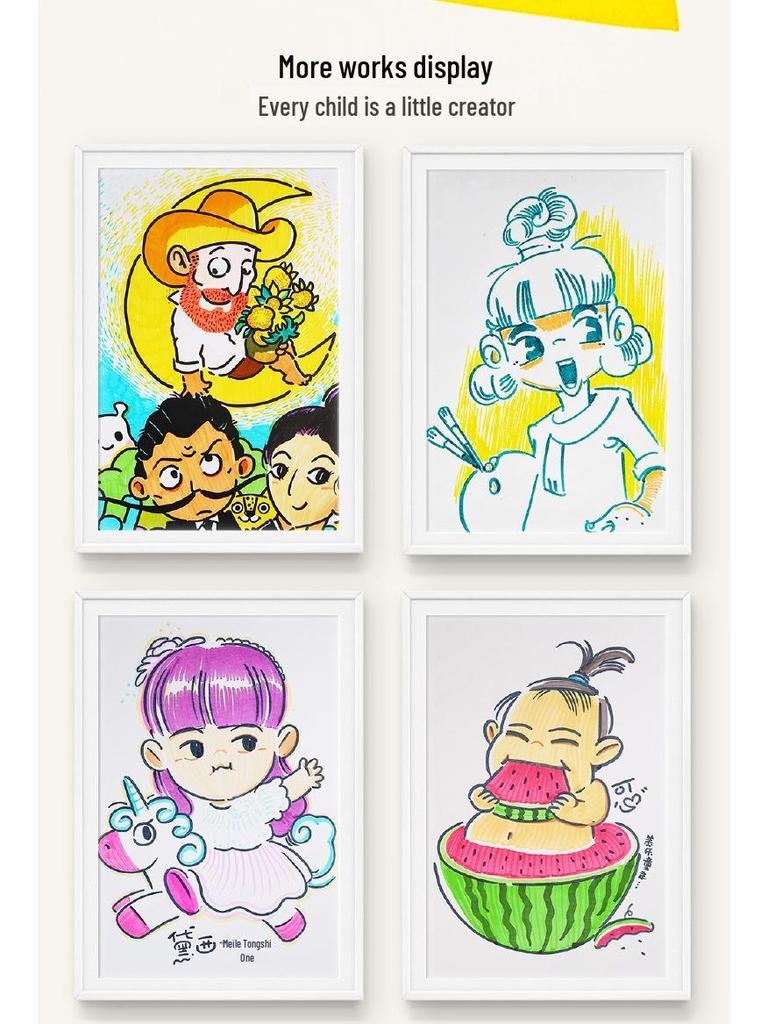 Набор детских смываемых акварельных фломастеров и мелков Meile