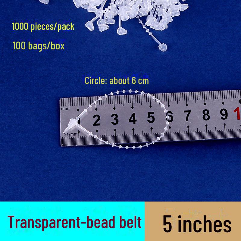 Прозрачный пластиковый шнурок с пряжкой для бирок на одежду