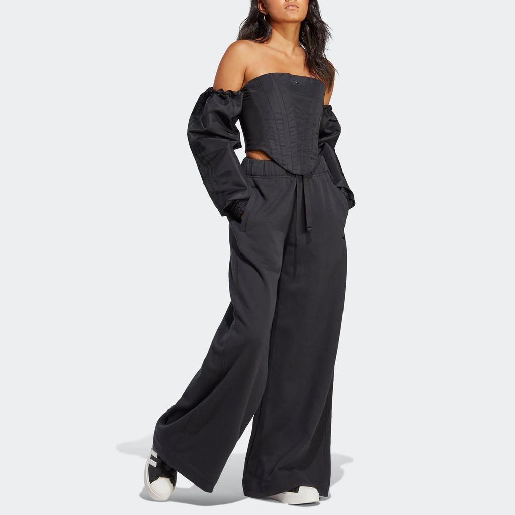 Adidas Originals Blue Version Knitted Sweatpants Women's Black (Unisex) Knitted Sweatpants IB5802