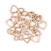 50Pcs Mixed Hollowed Heart Wooden Decoration DIY Scrapbook For Handicraft Home Accessories Wood Crafts Ornaments 30-50mm