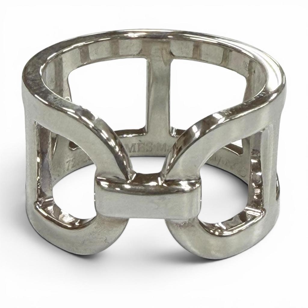 Great HERMES Ring ring Ever Chaine d'Ancre Silver AG925 mens 50 Used