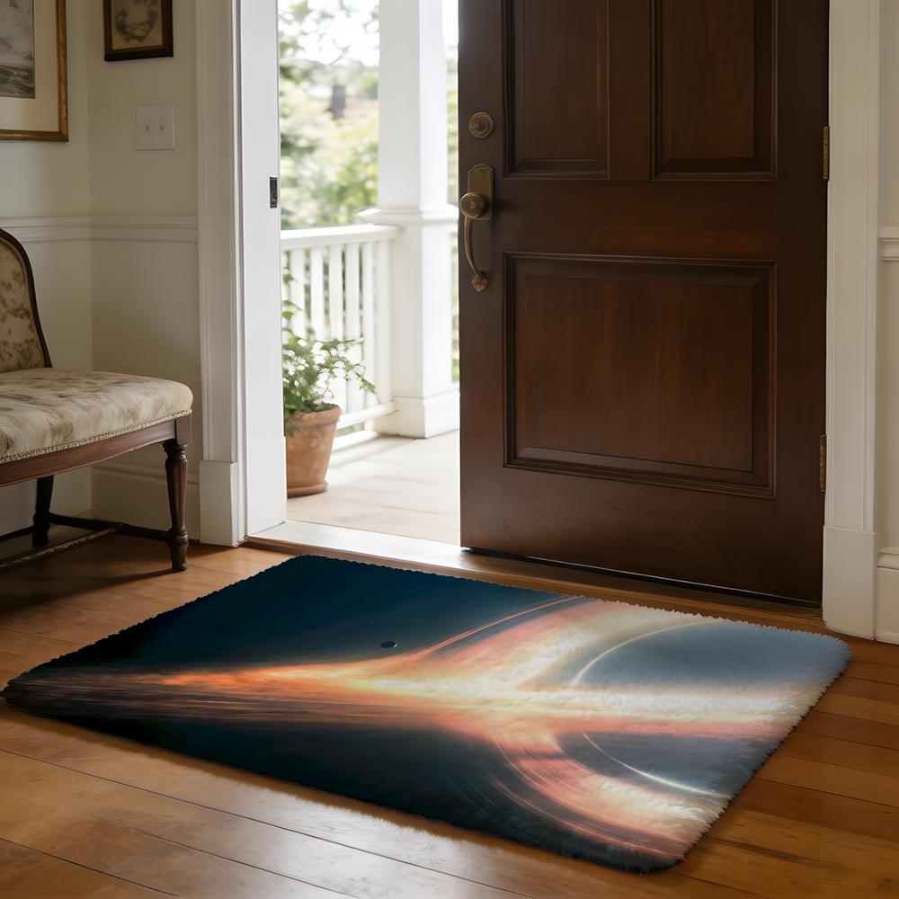 Science Fiction Movies IInterstellar Floor Mat Soft Flannel Absorbent Mat Non-Slip Rug Home Bedroom Bathroom