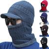 Women Men Warm Lined Full Face Hat Winter Knit Hat Balaclava Hood Cold Protection Cap