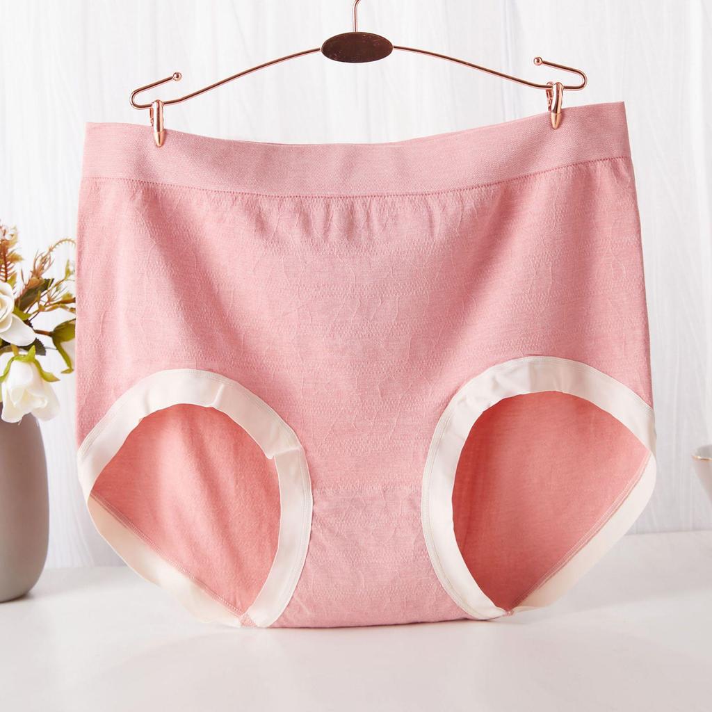 Plus Size Modal Cotton Seamless Mid-High Waist Triangle Panties for Women