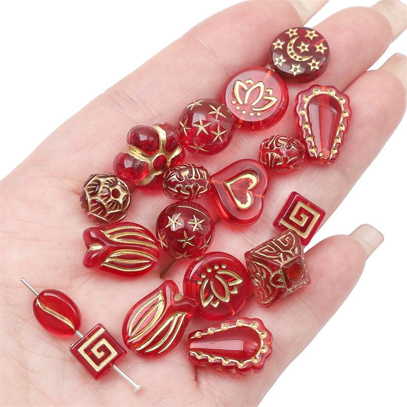 Акриловые прозрачные винтажные матовые золотые бусины ручной работы браслет ожерелье бусины бусины ювелирные изделия аксессуары подвески аксессуары