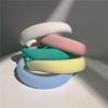 Повязка на голову из цветной губки Macaron: Широкий край для волос, идеально подходит для челки, укладки или умывания лица