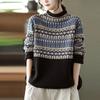 Свитер для женщин, утолщенный пуловер, теплый вязаный свитер с полуворотом, джемпер с длинным рукавом, свитер оверсайз, топы