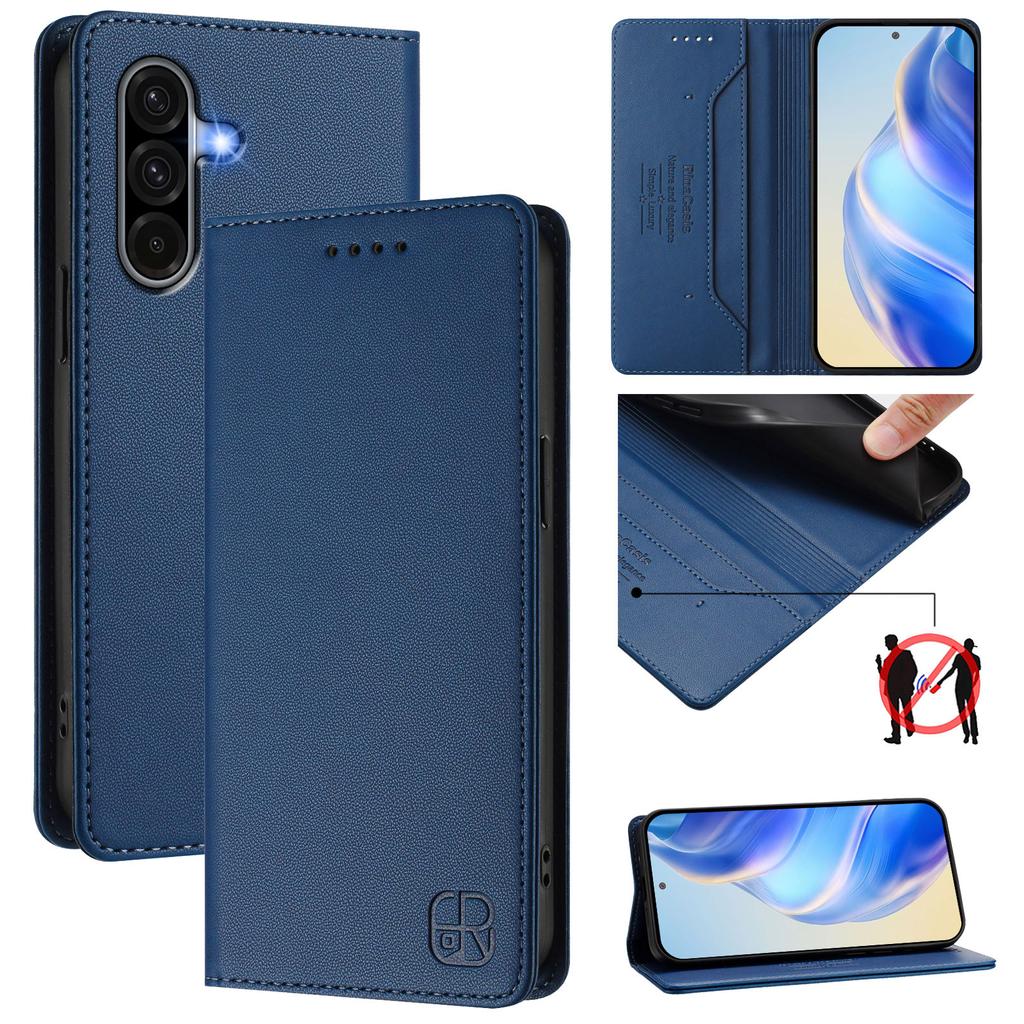 Роскошный кожаный чехол для Samsung Galaxy A56 A26 A36 A16 A06 A51 A71 A50 A55 A40 RFID-блокирующий слот для карт Магнитная подставка для притяжения Ударопрочный откидной чехол