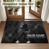 Crystal Velvet Square Rug Custom NameEminem Pattern Non Slip Home Floor Decor Rug