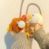 Rubber Hens Key Ring Cartoon Egg-laying Animal Key Holder Adorkable Plush Chicken Keychain  School