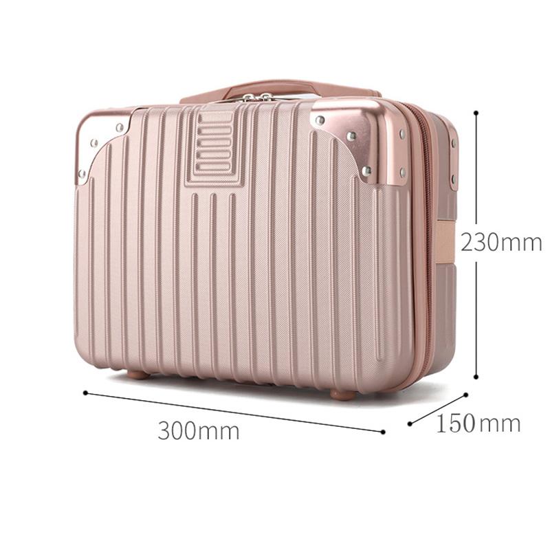 14 Inch Mini Travel Cosmetic Case Suitcase Makeup Storage Box Large Capacity