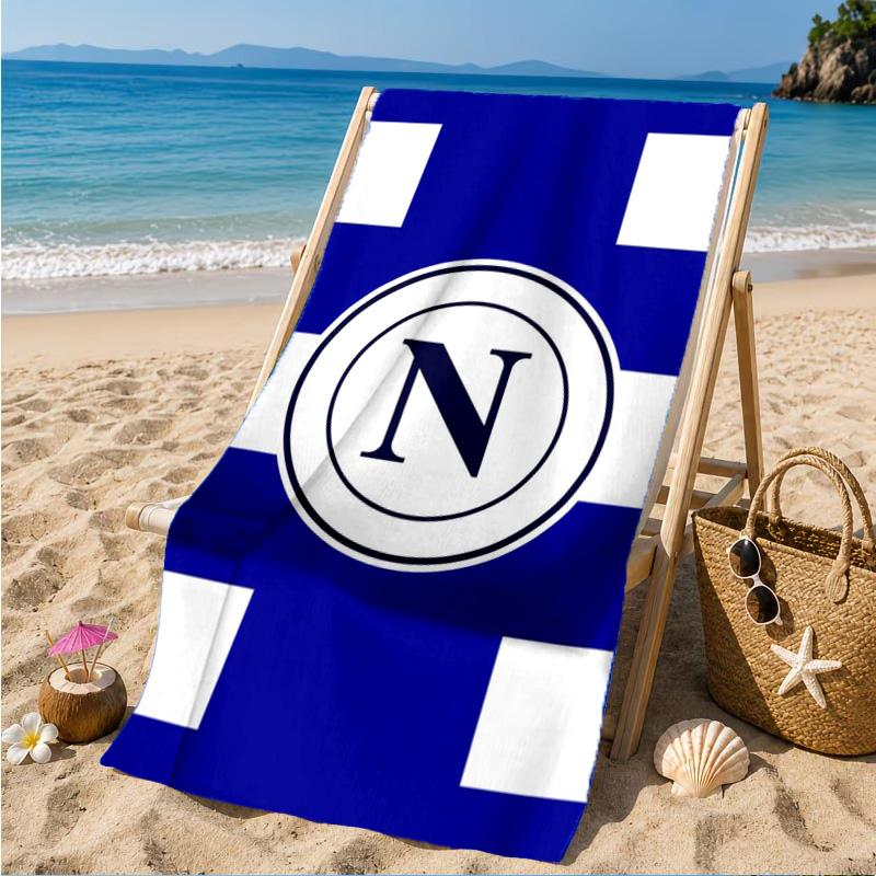 Napoli Football Club Emblem Beach Towel, Quick-drying, Easy to Care for, Suitable for Both Fitness and Beach Vacations,Sports Essential