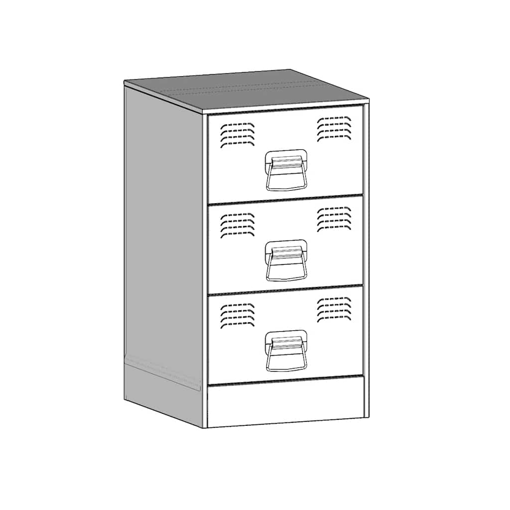 Nightstands 2 pcs Anthracite 34.5 x 39 x 62 cm Steel