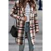 Autumn European & American Plaid Lapel Women's Casual Blazer
