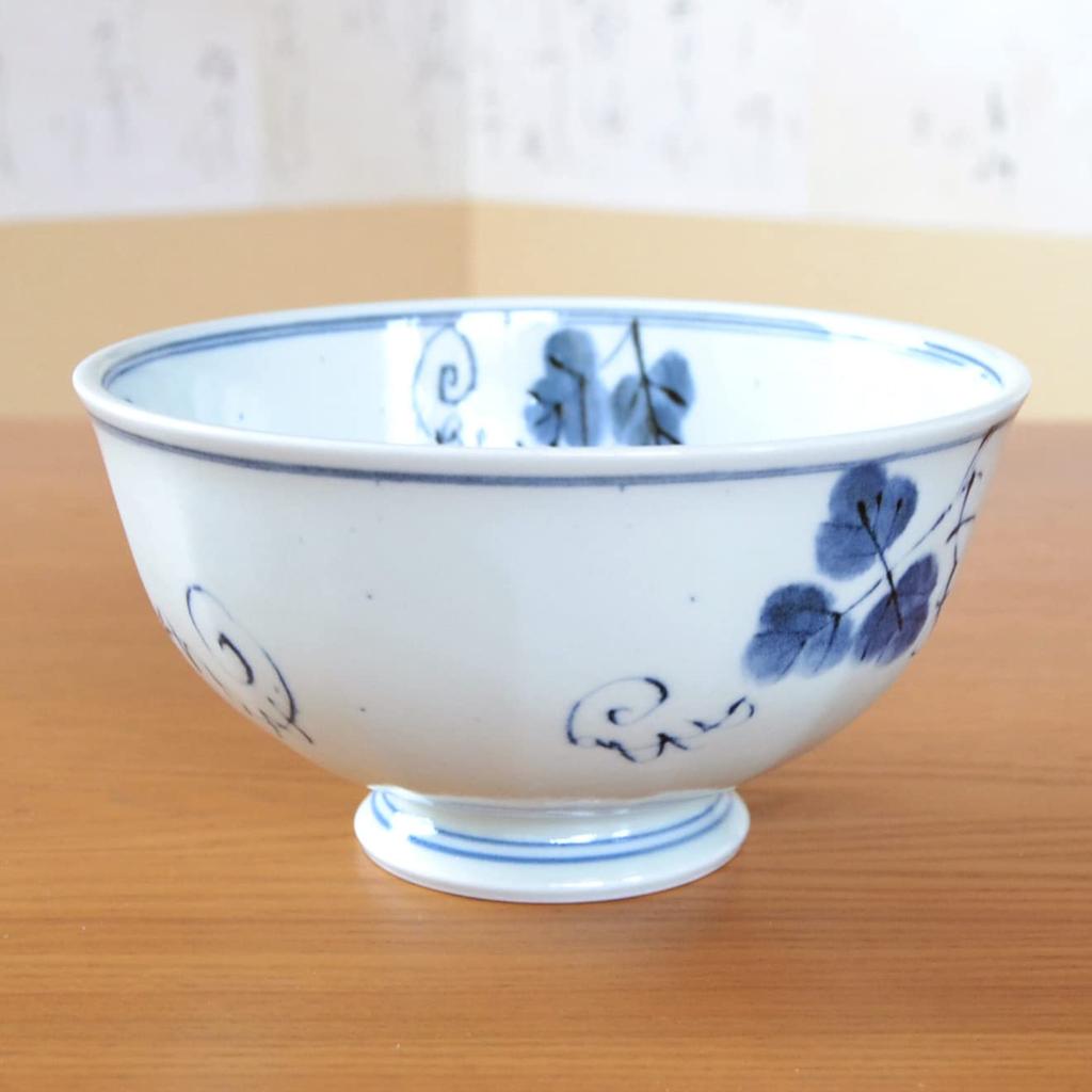 Миска для лапши Light Noodle Bowl Arita Hasami Indigo Dyed Ivy Многоцелевая миска, Легкая, Керамика, Стильная, Миска, Миска, Столовые приборы, Миска, Изделия, Изделия, Живопись,
