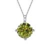 Fine Jewelry Four Claw  Round Cut S925 Sterling Silver 1ct VVs1 Colored Moissanite Solitaire Pendant Necklace for Women