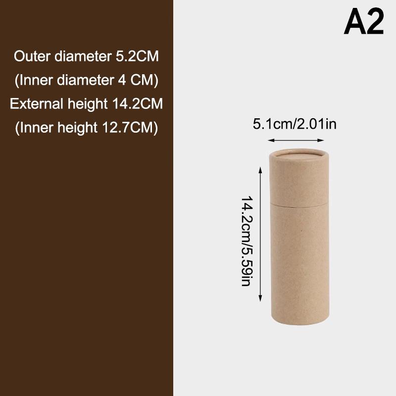 1 шт. Туба для упаковки флакона эфирного масла, коробка, крафт-картонные тубы, круглые крафт-бумажные контейнеры для карандашей, чайница, кофе