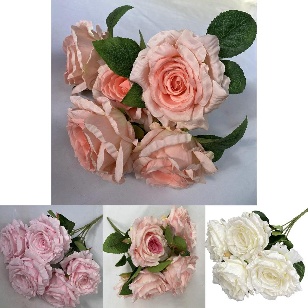 Букет искусственных цветов из шелка с розами Свадебный декор Домашняя фотография Цветочный реквизит