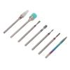 7pcs Ceramic Nail Drill Bit Rotatable Polishing Shaping Portable Cuticle Remover Bits for Nail