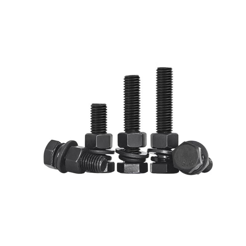High-Strength Black Hex Bolt and Nut Set